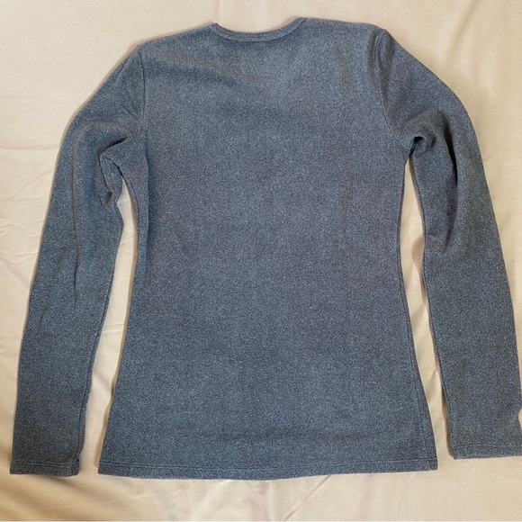 Cuddl Duds Fleecewear with Stretch Charcoal Long Sleeve Crew Small - Picture 4 of 6